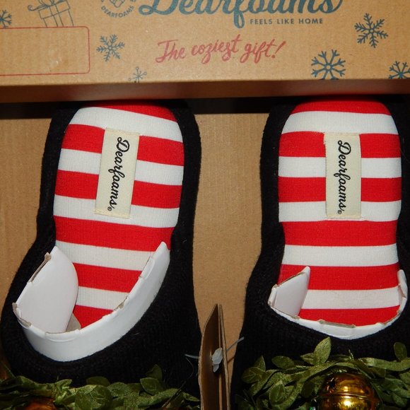 NIB Dearfoam - 5/6 Get Lit - Decorated Christmas Slippers - Picture 3 of 5